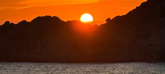 Sonnenuntergang in Cala Tarida