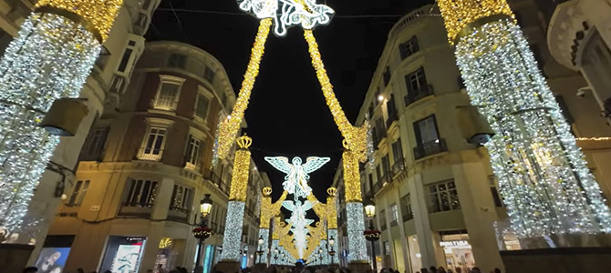 Larios Straßenlaternen in Malaga